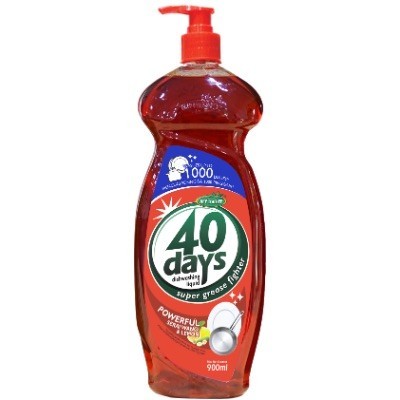 40 DAYS DISHWASH SERAI WANGI & LEMON 900ML(12 Units Per Carton)